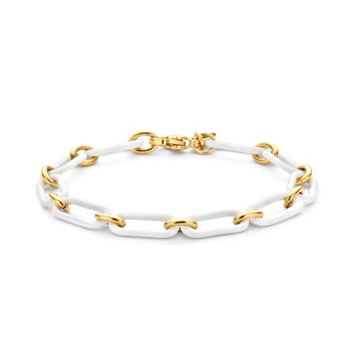 Pulseira Elos Esmalte Branco