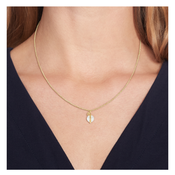 Colar Dourado Pendente Pérola