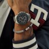 Pulseira Aço Malha e Nylon