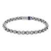 Pulseira Aço Malha Azul Fecho Magnético