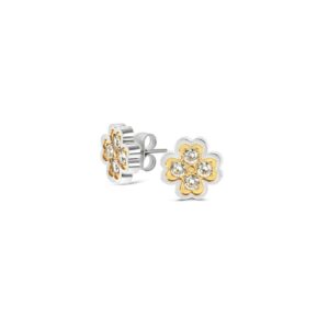 OJLFE04SG_2 Brincos Lucky Flower Crystal