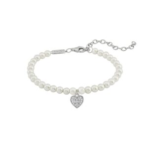 UK.PU_.1110.0006 Pulseira Mum Heart Pearls