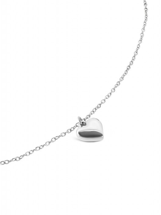 dsd Colar Neckmess Heart Silver