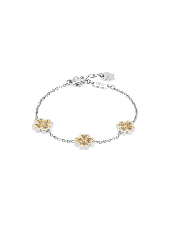 OJLFB04SG Pulseira Lucky Flower Crystal