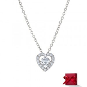 Colar Unike Solitaire Heart Dia dos Namorados