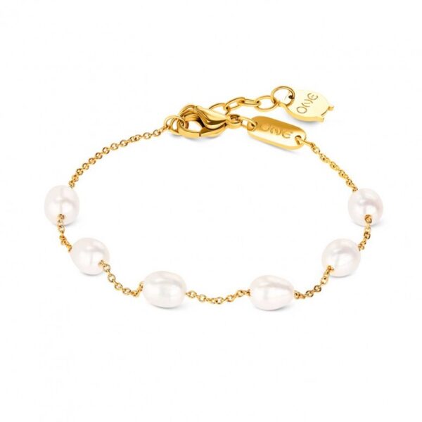 Pulseira One Rose Infinite Pearl Gold