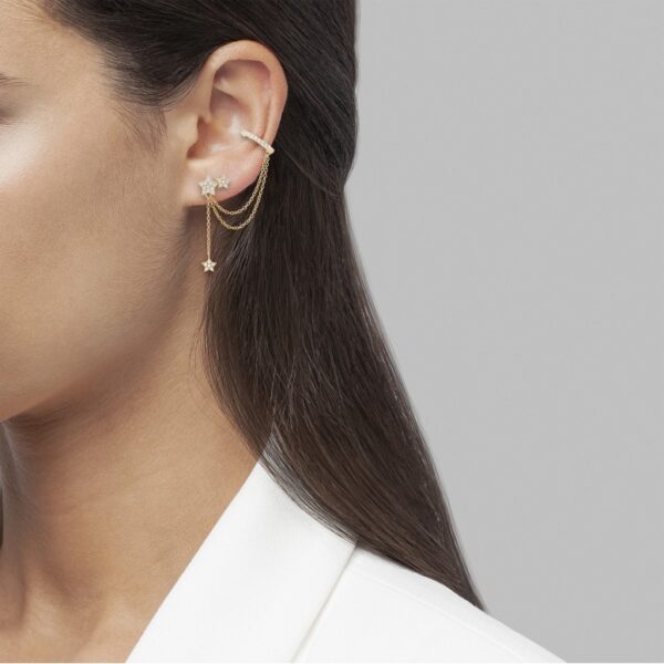 1675332793_fee7f21e5e64ef8b7ca568de35ccfcc8 Brincos Unike Matchy Star Chain and Earcuff Golden