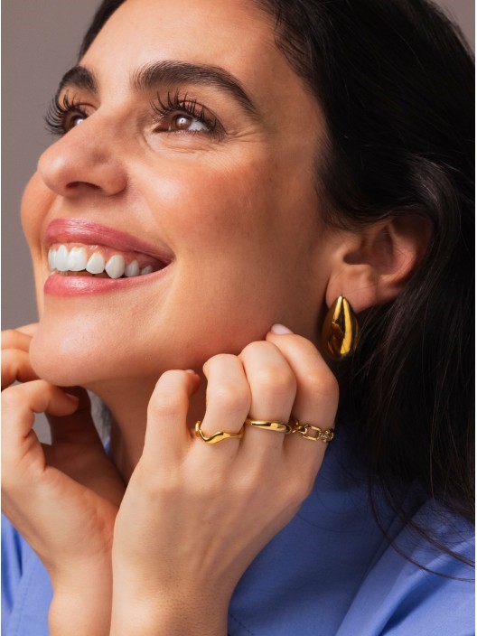 Anel One London 36 Gold