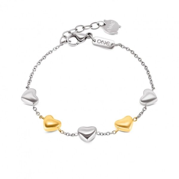 Pulseira One Crazy Heart Embrace Bicolor