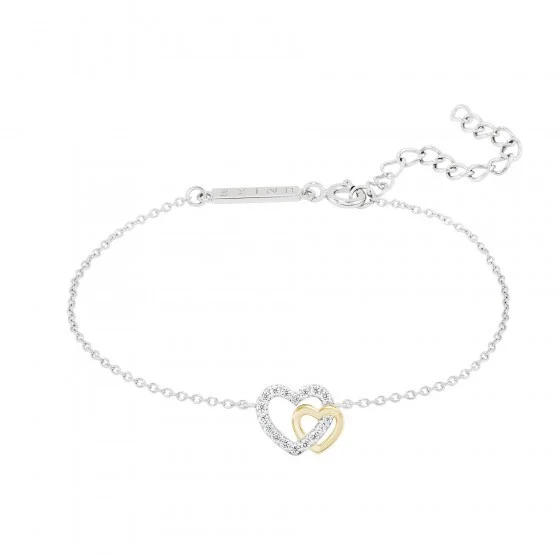 Pulseira Unike Classy Two Hearts Gold