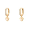 Argolas Unike Plain Heart Golden
