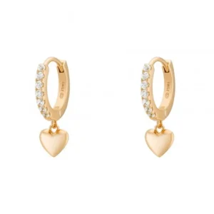 Argolas Unike Plain Heart Golden