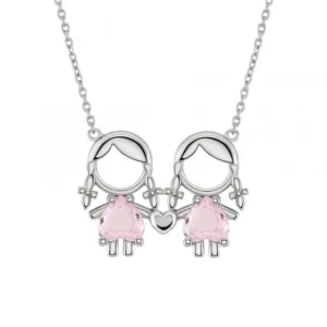 Colar Mum Girl & Girl Pink