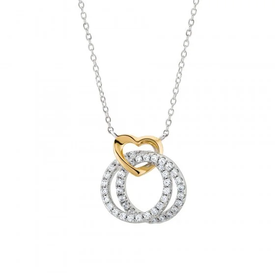 Colar Unike Double Circle Bicolor