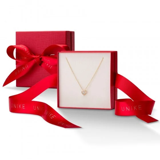 Colar Unike Solitaire Heart Dia dos Namorados