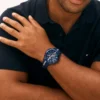 Relógio Silicone Azul