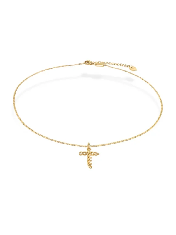 Colar Infinity Crossed Gold