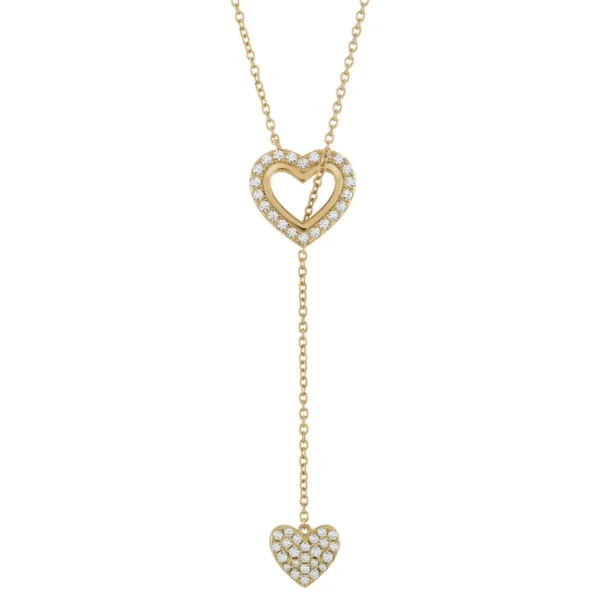 Colar Unike Classy Heart Y Golden