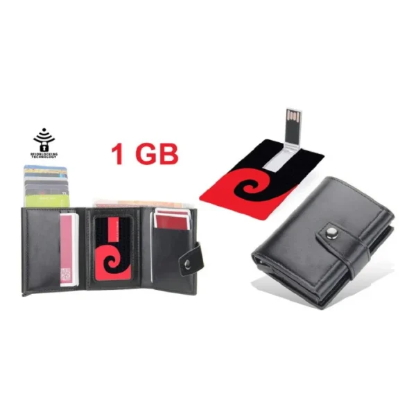 Carteira RFID + USB 1GB Pierre Cardin