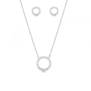 Conjunto Unike Classy Circle Silver