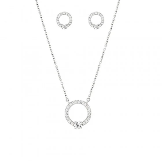 Conjunto Unike Classy Circle Silver
