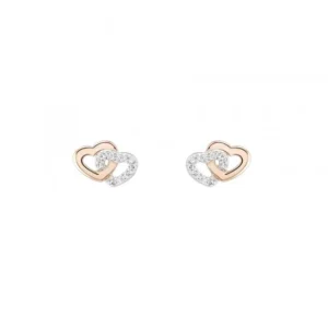 Brincos Unike Love In Rose Two Hearts