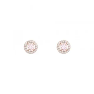 Brincos Unike Love in Rose Solitaire Pink