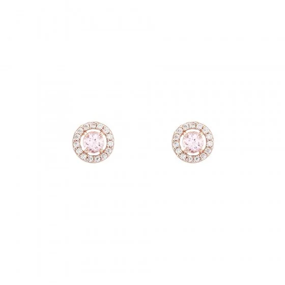 Brincos Unike Love in Rose Solitaire Pink