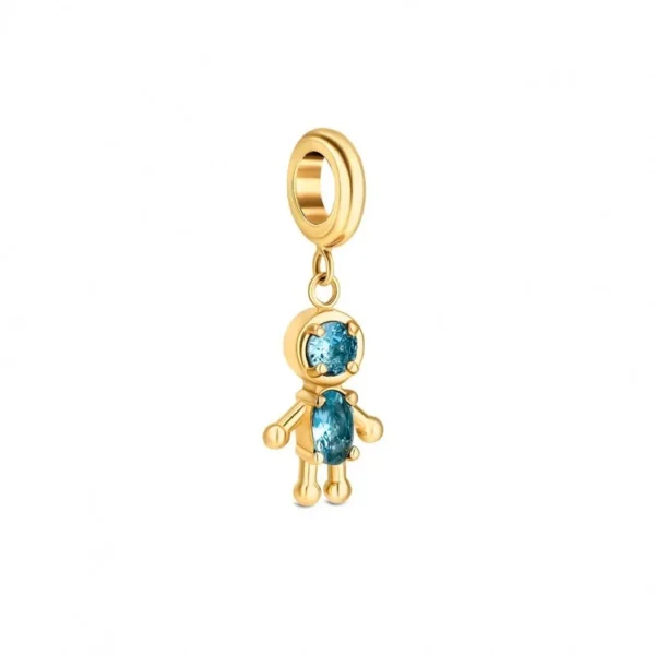 Charm One Energy Blue Boy Crystal Golden