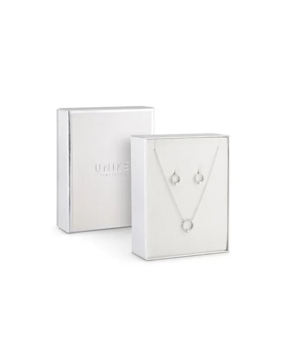 Conjunto Unike Classy Circle Silver