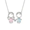 Colar Unike Mum Girl Pink & Boy Blue