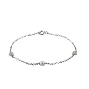 Pulseira Classy Heart Pearls