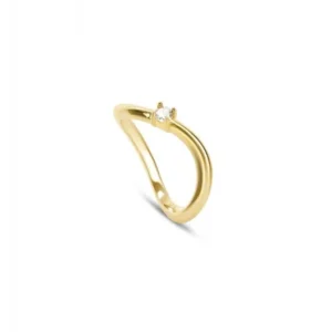 Anel One Infinity Solitaire Gold