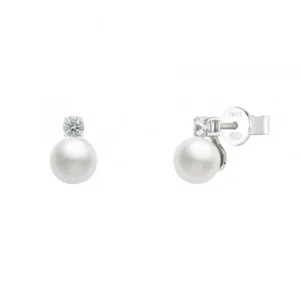 Brincos Unike Classy Pearl Solitaire