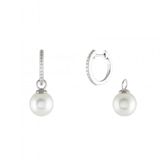 Argolas Unike Classy Pearls 2 in 1