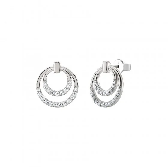Brincos Unike Classy & Chic Circles Silver
