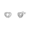 Brincos Unike Classy Double Heart Bicolor