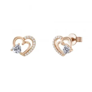 Brincos Unike Love in Rose Heart Solitaire
