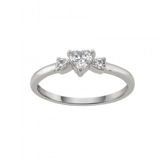 Anel Unike Classy White Heart