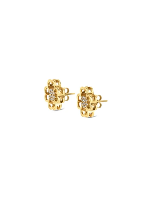 Brincos One Bliss Crystal Gold
