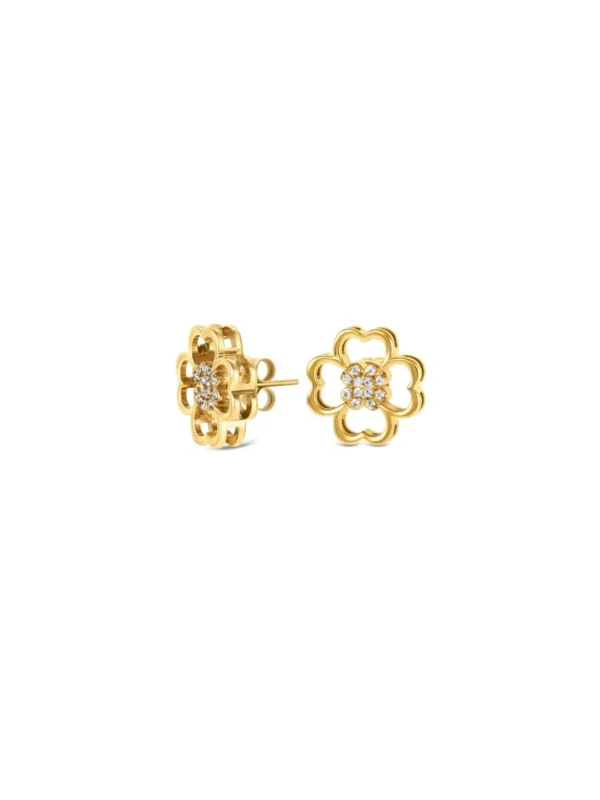 Brincos One Bliss Crystal Gold