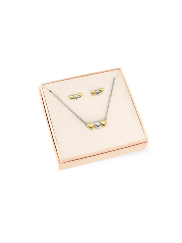 1762258817_903953087b33c3bca7cb1f26bd736e00 Set Colar & Brincos One Crazy Heart Bicolor