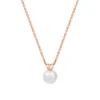 Colar Unike Love in Rose Heart & Pearl