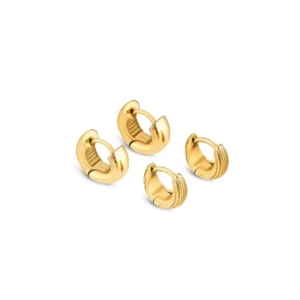 Conjunto Brincos One Plissé Golden