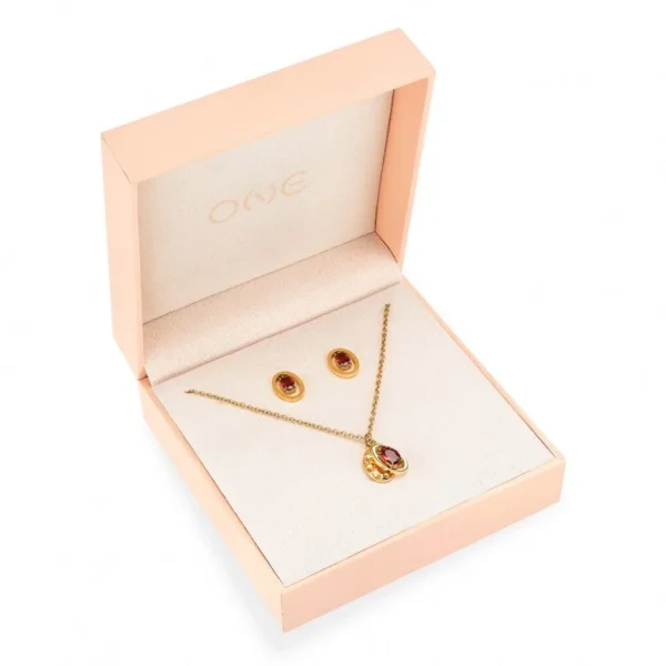 Set Colar & Brincos One Birthstone Janeiro
