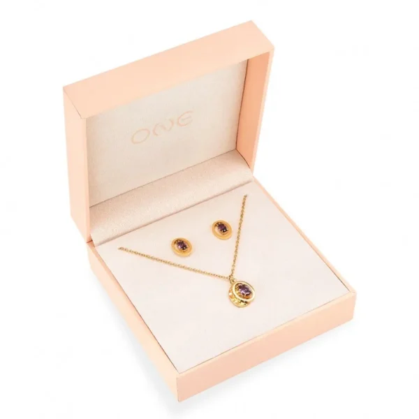 Set Colar & Brincos One Birthstone Janeiro