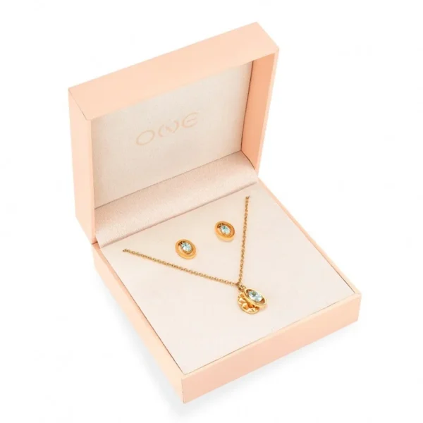 Set Colar & Brincos One Birthstone Janeiro