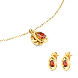 Set Colar & Brincos One Birthstone Janeiro