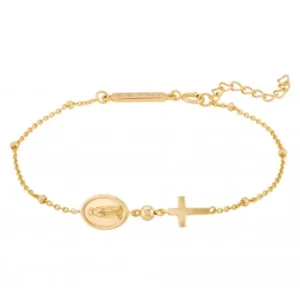 Pulseira Unike Hope Medalha Nossa Sra De Fátima & Cruz