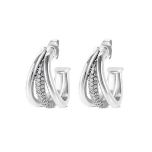 Brincos Silver Frost Crystal
